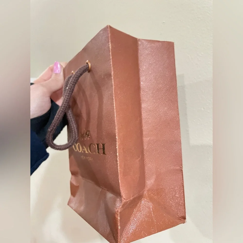 Coach Brown Mini Shopping Gift Bag